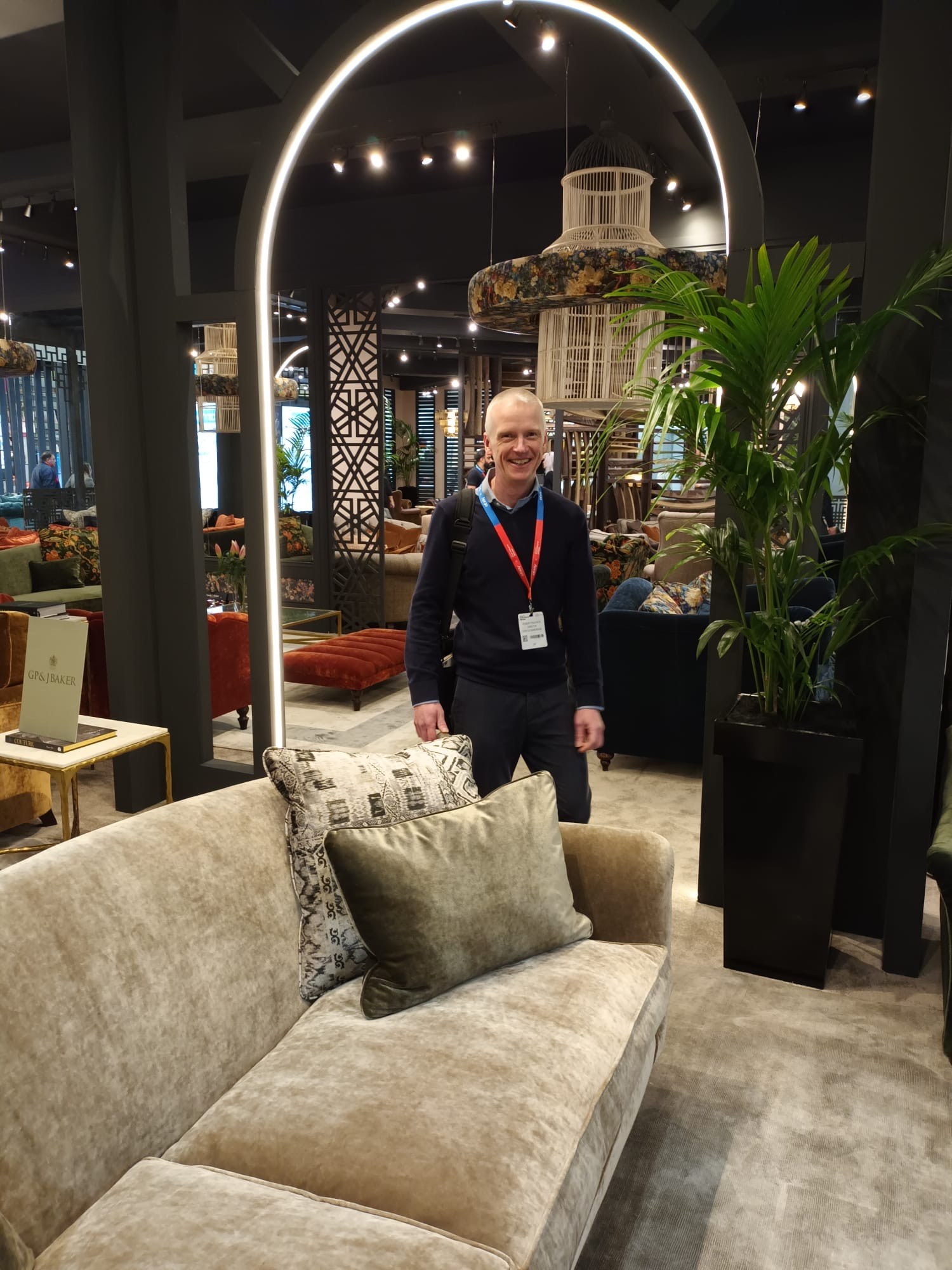 Robert at furniture show